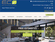 Tablet Screenshot of ecowindowsystems.com